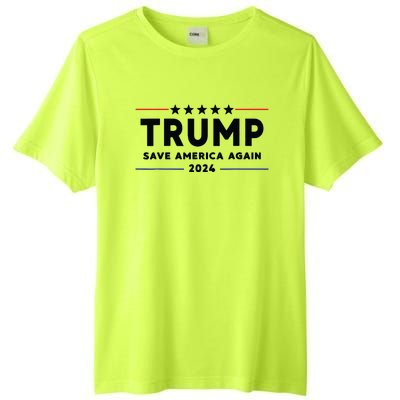 Trump 2024 Save America Again Vote Trump White Tall Fusion ChromaSoft Performance T-Shirt