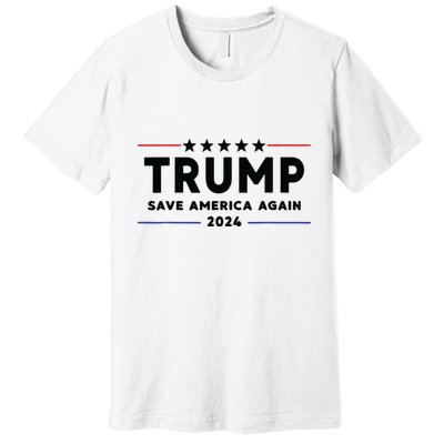 Trump 2024 Save America Again Vote Trump White Premium T-Shirt