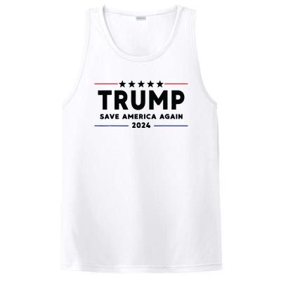 Trump 2024 Save America Again Vote Trump White PosiCharge Competitor Tank