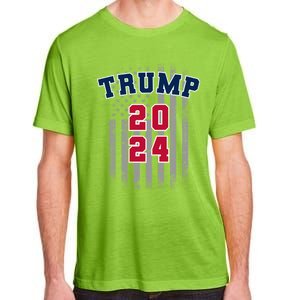 Trump 2024 Sports Font Usa Flag 4th Of July Maga Patriotic Cool Gift Adult ChromaSoft Performance T-Shirt