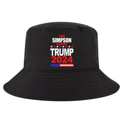 Trump 2024 Simpson Surname Family Voting Supporter Cool Comfort Performance Bucket Hat