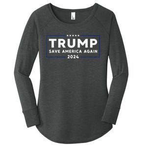 Trump 2024 Save America Save America Again Trump Women's Perfect Tri Tunic Long Sleeve Shirt