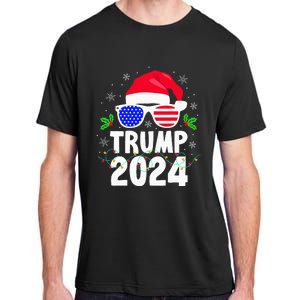 Trump 2024 Santa Hat Xmas Lights Christmas Funny Adult ChromaSoft Performance T-Shirt