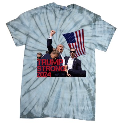 Trump 2024 Strong Fist Hand Us Vote Tie-Dye T-Shirt