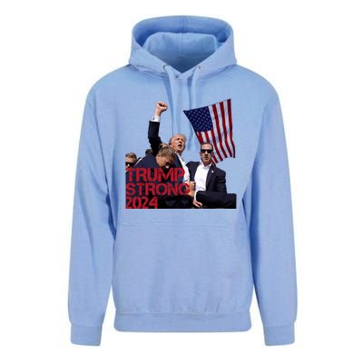 Trump 2024 Strong Fist Hand Us Vote Unisex Surf Hoodie