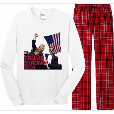 Trump 2024 Strong Fist Hand Us Vote Long Sleeve Pajama Set