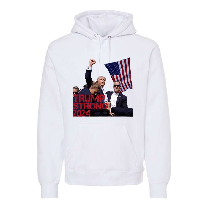 Trump 2024 Strong Fist Hand Us Vote Premium Hoodie