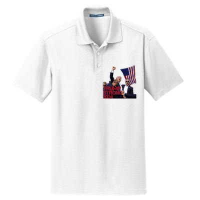 Trump 2024 Strong Fist Hand Us Vote Dry Zone Grid Polo