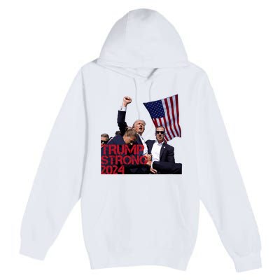 Trump 2024 Strong Fist Hand Us Vote Premium Pullover Hoodie