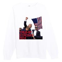 Trump 2024 Strong Fist Hand Us Vote Premium Crewneck Sweatshirt