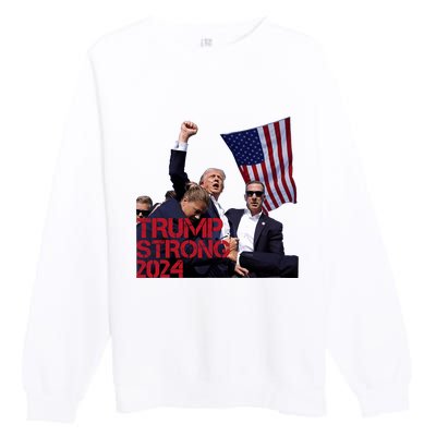 Trump 2024 Strong Fist Hand Us Vote Premium Crewneck Sweatshirt