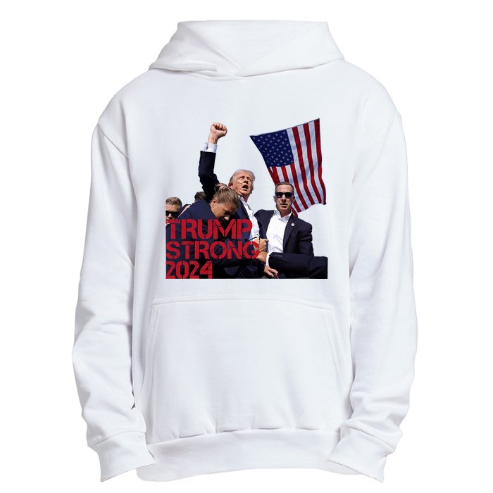 Trump 2024 Strong Fist Hand Us Vote Urban Pullover Hoodie