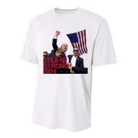 Trump 2024 Strong Fist Hand Us Vote Performance Sprint T-Shirt