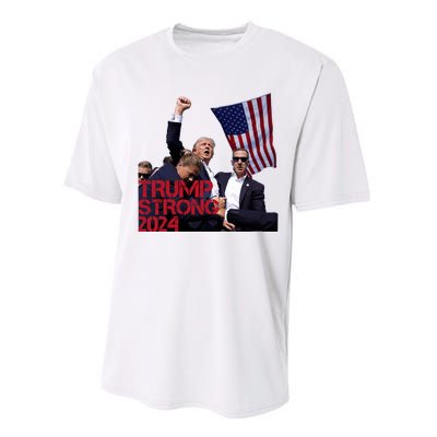 Trump 2024 Strong Fist Hand Us Vote Performance Sprint T-Shirt