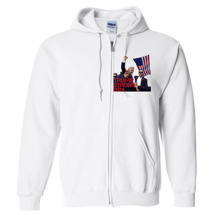 Trump 2024 Strong Fist Hand Us Vote Full Zip Hoodie