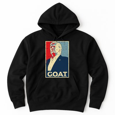 Trump 2024 S Goat Trump Poster 2024  Hoodie