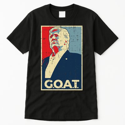 Trump 2024 S Goat Trump Poster 2024  Tall T-Shirt