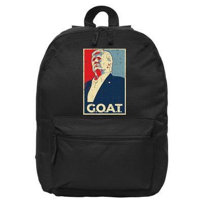Trump 2024 S Goat Trump Poster 2024  16 in Basic Backpack