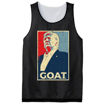 Trump 2024 S Goat Trump Poster 2024  Mesh Reversible Basketball Jersey Tank
