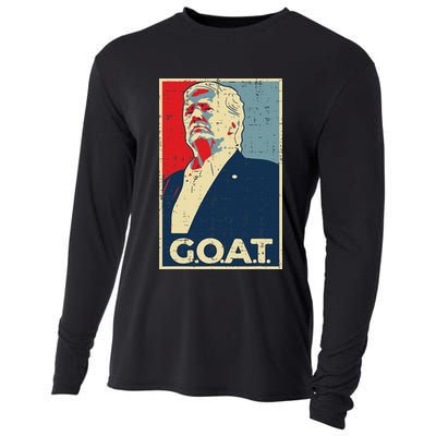 Trump 2024 S Goat Trump Poster 2024  Cooling Performance Long Sleeve Crew