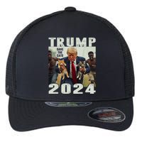 Trump 2024 Save The Cats Saying Debate Flexfit Unipanel Trucker Cap