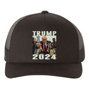 Trump 2024 Save The Cats Saying Debate Yupoong Adult 5-Panel Trucker Hat