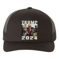 Trump 2024 Save The Cats Saying Debate Yupoong Adult 5-Panel Trucker Hat