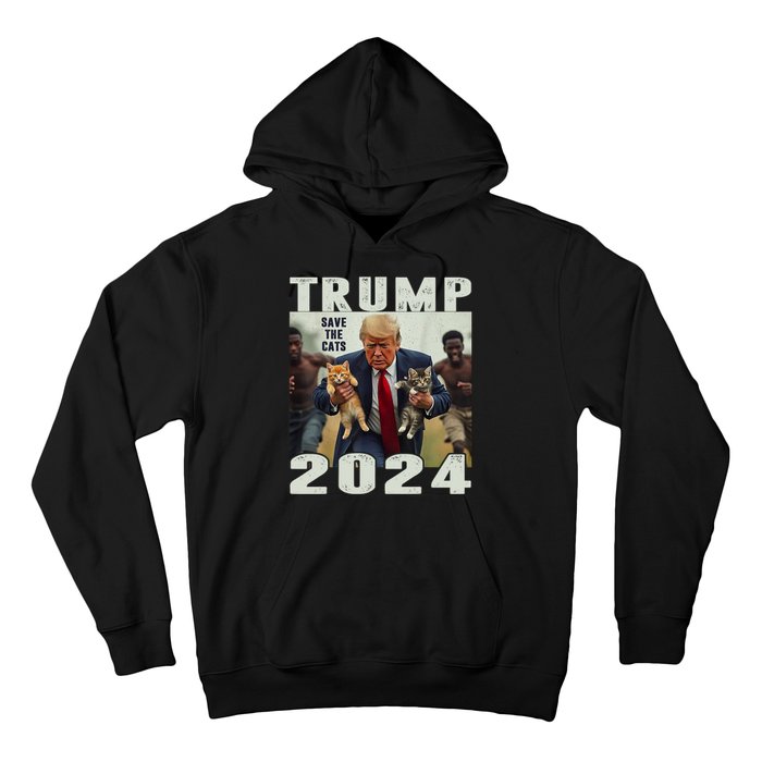 Trump 2024 Save The Cats Saying Debate Hoodie