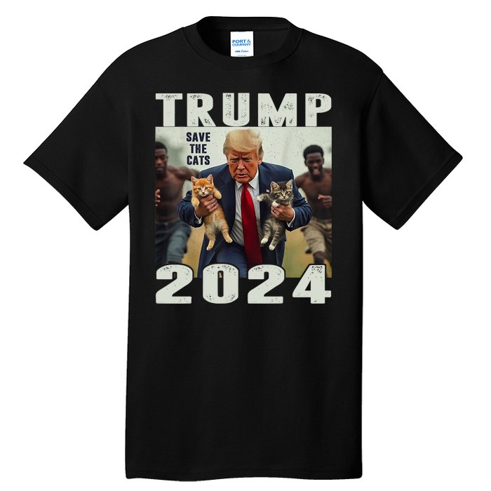 Trump 2024 Save The Cats Saying Debate Tall T-Shirt