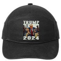 Trump 2024 Save The Cats Saying Debate 7-Panel Snapback Hat