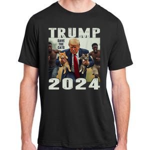 Trump 2024 Save The Cats Saying Debate Adult ChromaSoft Performance T-Shirt