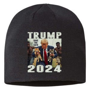 Trump 2024 Save The Cats Saying Debate Sustainable Beanie