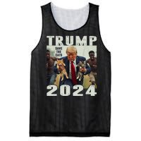 Trump 2024 Save The Cats Saying Debate Mesh Reversible Basketball Jersey Tank