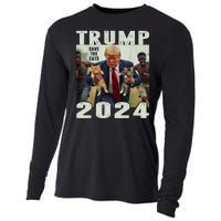 Trump 2024 Save The Cats Saying Debate Cooling Performance Long Sleeve Crew