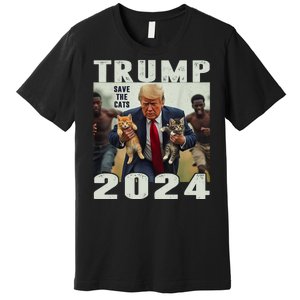 Trump 2024 Save The Cats Saying Debate Premium T-Shirt