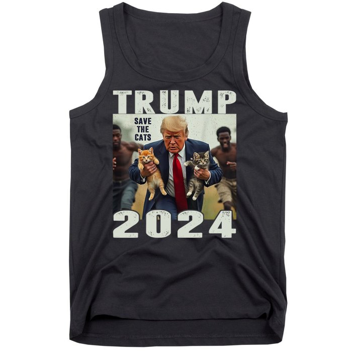 Trump 2024 Save The Cats Saying Debate Tank Top