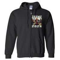 Trump 2024 Save The Cats Saying Debate Full Zip Hoodie