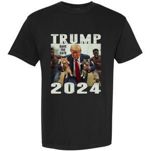 Trump 2024 Save The Cats Saying Debate Garment-Dyed Heavyweight T-Shirt