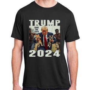 Trump 2024 Save The Cats Saying Debate Adult ChromaSoft Performance T-Shirt