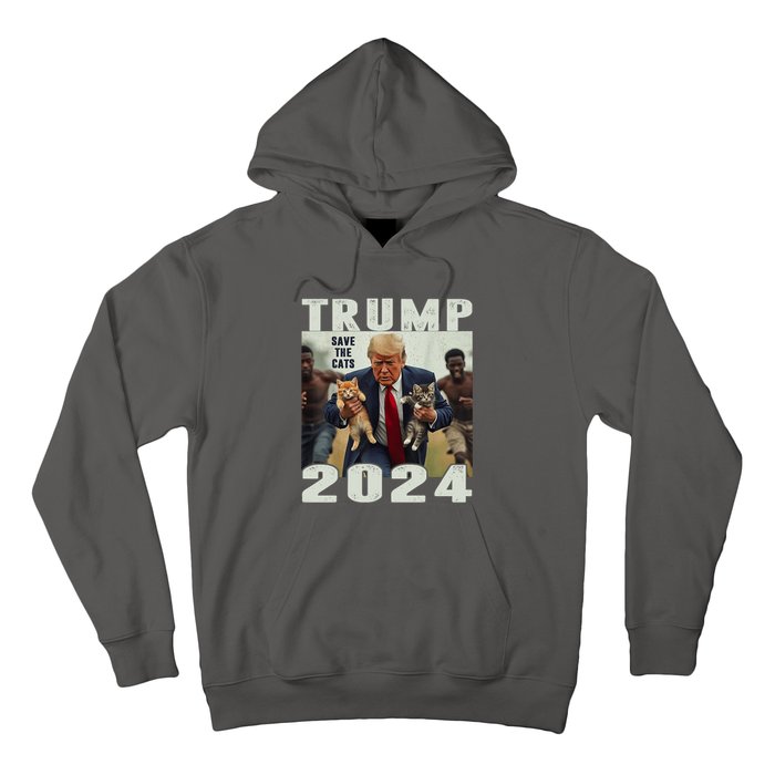 Trump 2024 Save The Cats Saying Debate Hoodie