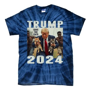 Trump 2024 Save The Cats Saying Debate Tie-Dye T-Shirt