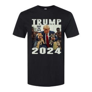 Trump 2024 Save The Cats Saying Debate Softstyle CVC T-Shirt