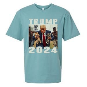 Trump 2024 Save The Cats Saying Debate Sueded Cloud Jersey T-Shirt