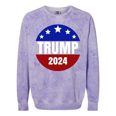 Trump 2024 Star Logo Colorblast Crewneck Sweatshirt