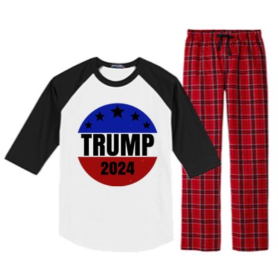 Trump 2024 Star Logo Raglan Sleeve Pajama Set