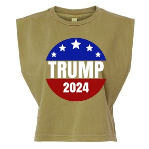 Trump 2024 Star Logo Garment-Dyed Women's Muscle Tee