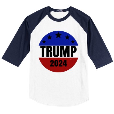 Trump 2024 Star Logo Baseball Sleeve Shirt