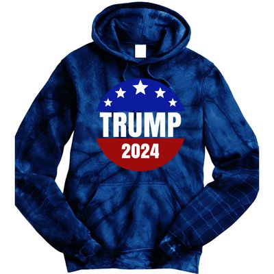 Trump 2024 Star Logo Tie Dye Hoodie