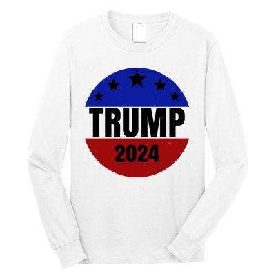 Trump 2024 Star Logo Long Sleeve Shirt