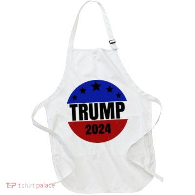 Trump 2024 Star Logo Full-Length Apron With Pockets
